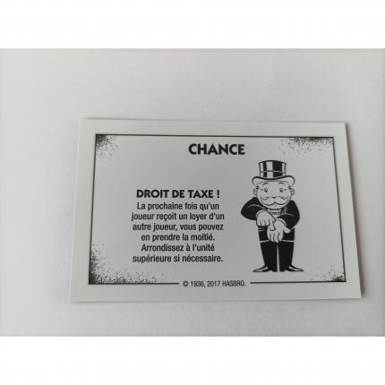 Carte chance droit de taxe pièce détachée Monopoly édition tricheurs Hasbro gaming #A28