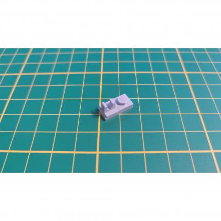 Plaque 1x2 avec clip coupe centrale sur le dessus gris bleuté clair 92280 pièce détachée Lego #B35
