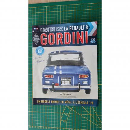 Fascicule seul sans pièce n°64 pièce détachée Renault R8 Gordini 1/8 1/8ème Eaglemoss collections #A67