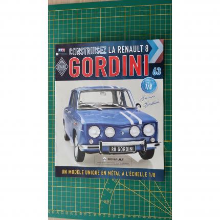 Fascicule seul sans pièce n°63 pièce détachée Renault R8 Gordini 1/8 1/8ème Eaglemoss collections #A67
