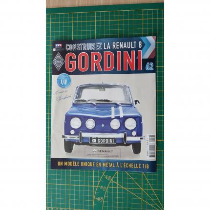 Fascicule seul sans pièce n°62 pièce détachée Renault R8 Gordini 1/8 1/8ème Eaglemoss collections #A67