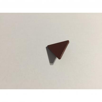 Panneau de signalisation Triangle 2x2 avec clip brun rougeâtre 892 pièce détachée Lego #A49