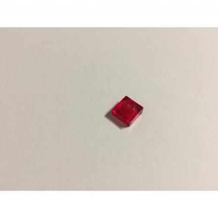 Pièce plate 1x1 rouge transparente 3024 pièce détachée Lego #A49