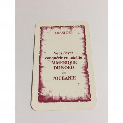 Carte mission Amérique du Nord pièce détachée jeu de société Risk la conquête du monde Parker #A54