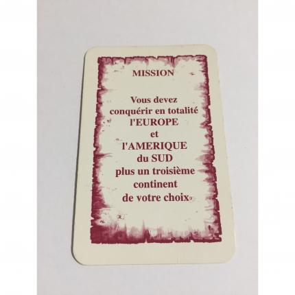Carte mission Amérique du Sud pièce détachée jeu de société Risk la conquête du monde Parker #A54