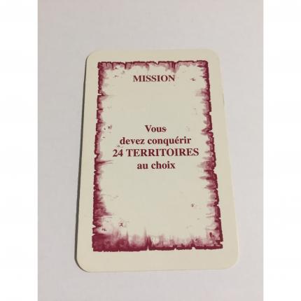 Carte mission 24 térritoires pièce détachée jeu de société Risk la conquête du monde Parker #A54