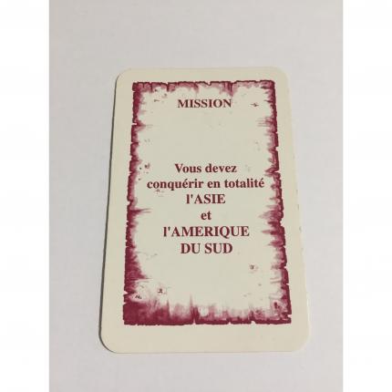 Carte mission l Asie pièce détachée jeu de société Risk la conquête du monde Parker #A54