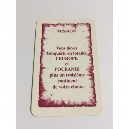 Carte mission l Europe et l Océanie pièce détachée jeu de société Risk la conquête du monde Parker #A54