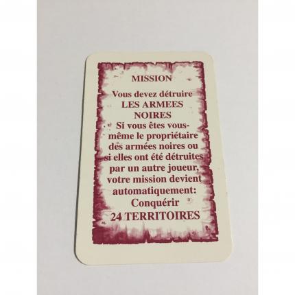 Carte mission détruire les armées noires pièce détachée jeu de société Risk la conquête du monde Parker #A54
