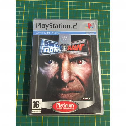 Boite seule anglaise Smack down vs raw platinum console de jeux PlayStation 2 ps2 #A59