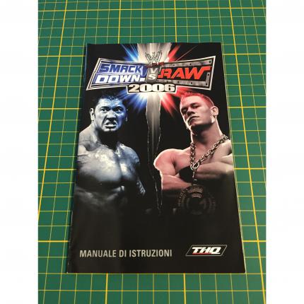 Notice seule italienne Smack Down vs Raw 2006 SLES-53677 console de jeux PlayStation 2 ps2 #A59