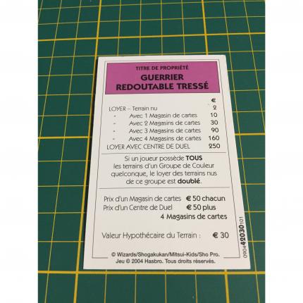 Carte Guerrier redoutable tressé pièce détachée Monopoly Duel Masters Hasbro Parker Wizards #A64