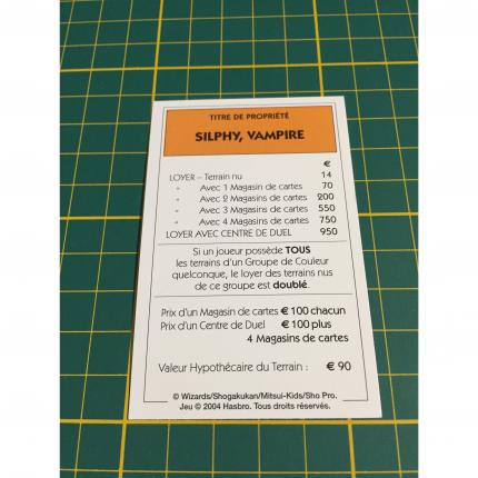 Carte Silphy vampire pièce détachée Monopoly Duel Masters Hasbro Parker Wizards #A64
