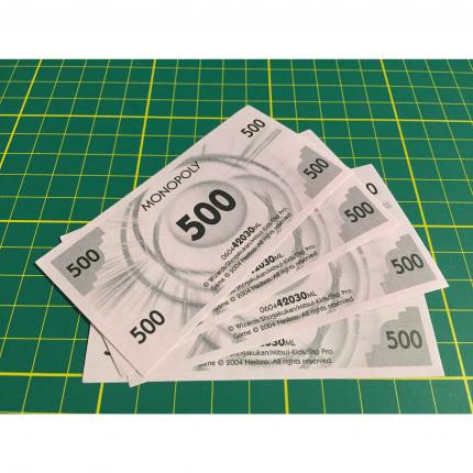 Lot x4 billet de 500 pièce détachée Monopoly Duel Masters Hasbro Parker Wizards #A64
