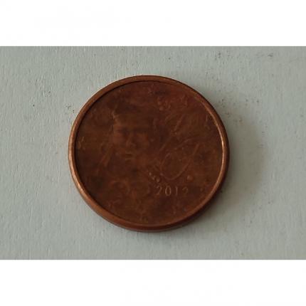 Pièce de monnaie 1 cent centimes euro France 2012 #B64
