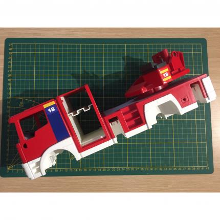 Carcasse camion pièce détachée Playmobil 4820 Camion de pompiers grande échelle #A61