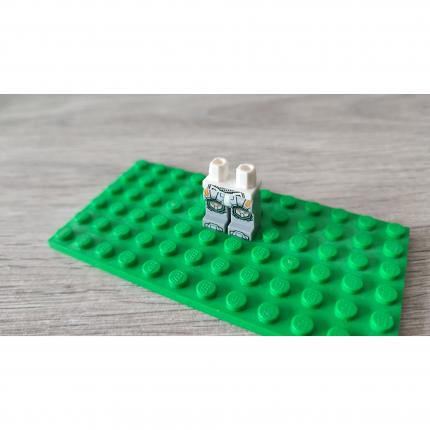 Hanches et jambes gris bleuâtre clair avec circuits orange et or 6124929 pièce détachée Lego #C06