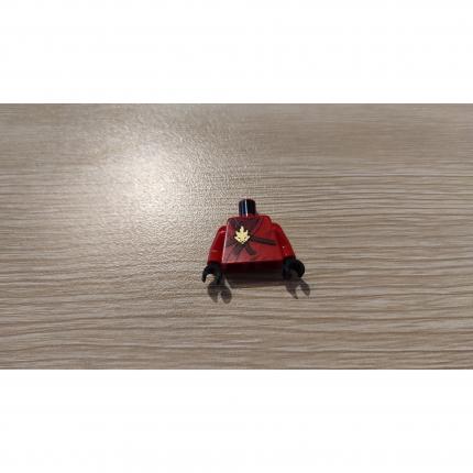 Torse Ninjago corde marron médaillon doré 4612645 pièce détachée personnage Lego #C21