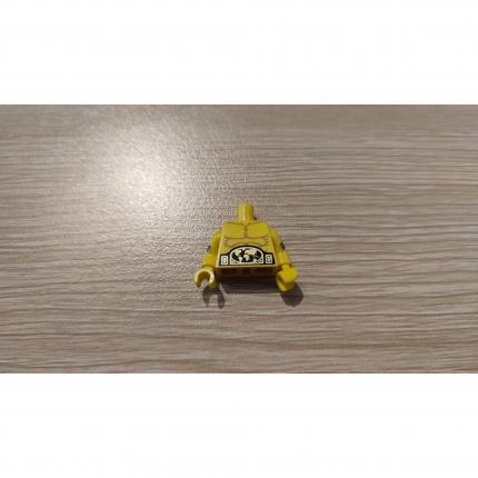 Torse nu avec contour musculaire jaune pièce détachée personnage Lego #C21