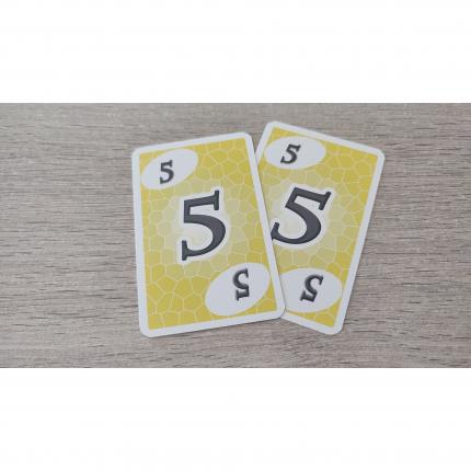 Lot x2 carte numéro 5 n°5 pièce détachée Skyjo jeu de société #E15