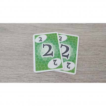 Lot x2 Carte numéro 2 n°2 pièce détachée Skyjo jeu de société #E15