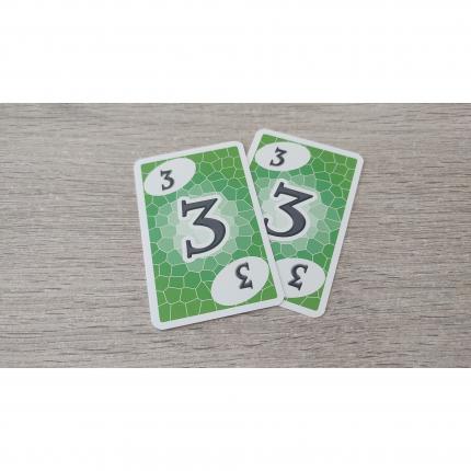 Lot x2 carte numéro n°3 pièce détachée Skyjo jeu de société #E15