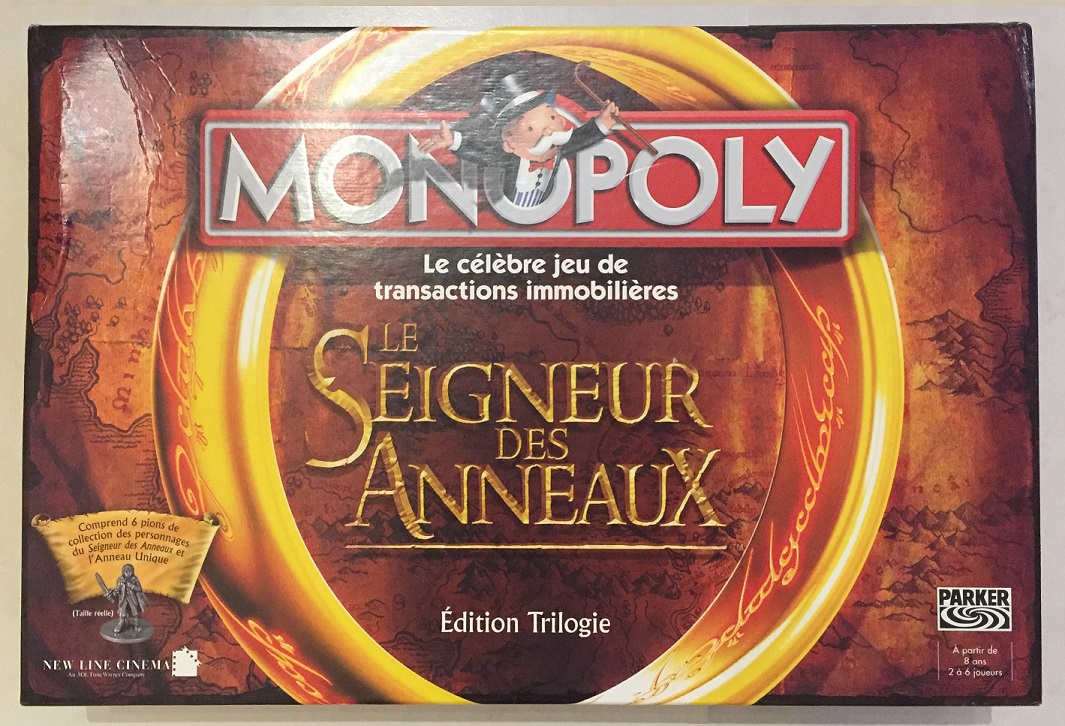 PIECE DETACHEE JEU DE SOCIETE MONOPOLY LE SEIGNEUR DES ANNEAUX LA TRIOLOGIE