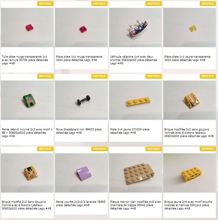 Toutes nos pièces détachées Lego !