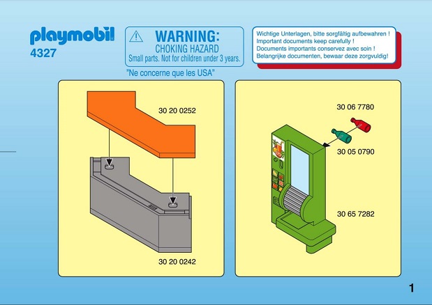 Pièce détachée Playmobil 4327 Boutique et matériel d`entretien