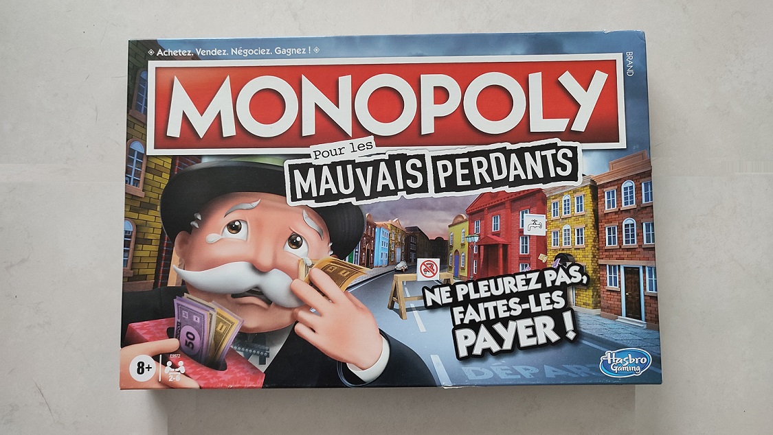 Pièce détachée jeu de société Monopoly pour les mauvais perdants Hasbro gaming