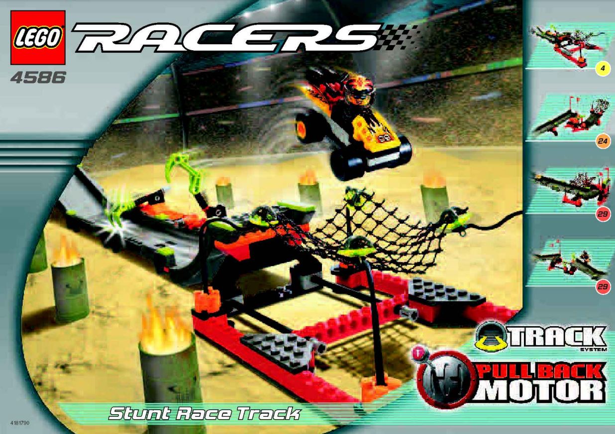 pièce détachée Lego racers set 4586 lego racers stunt race track