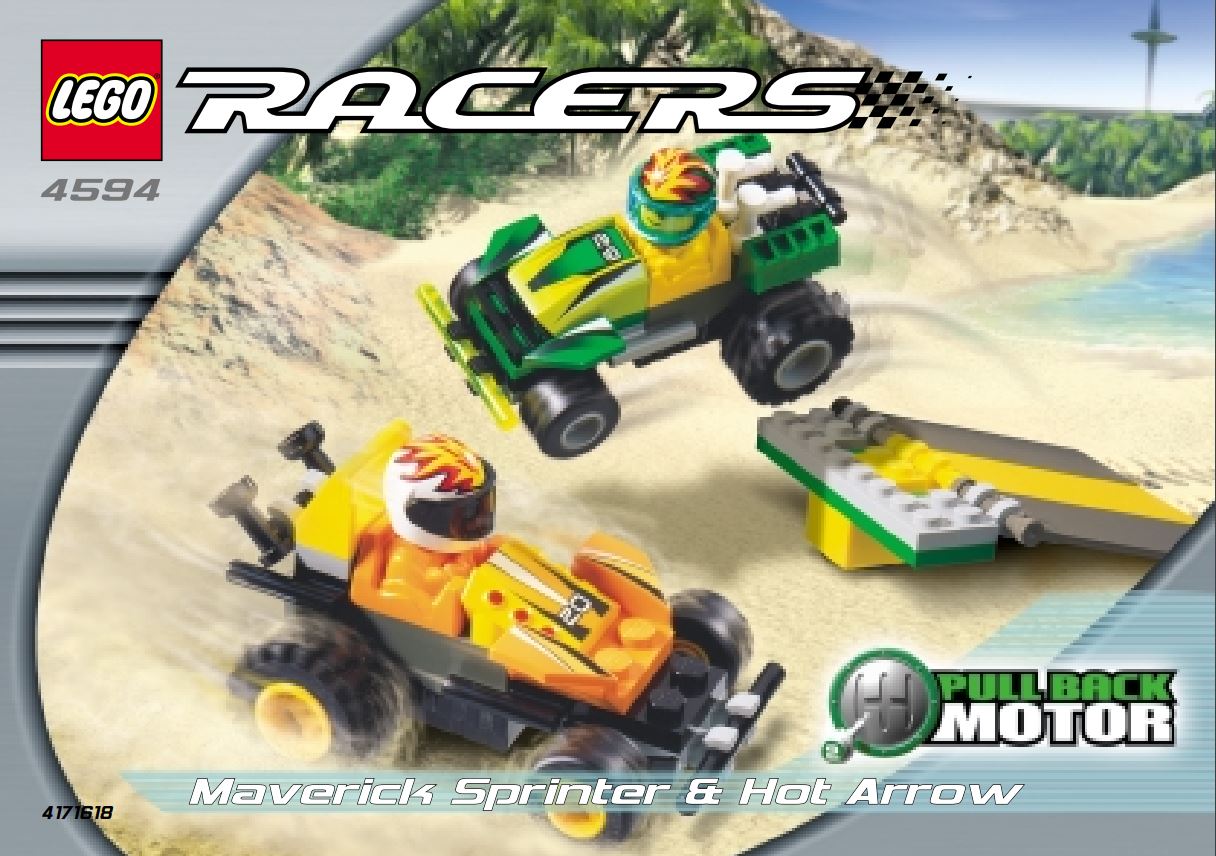 pièce détachée Lego racers set 4594 Lego racers maverick sprinter & hot arrow