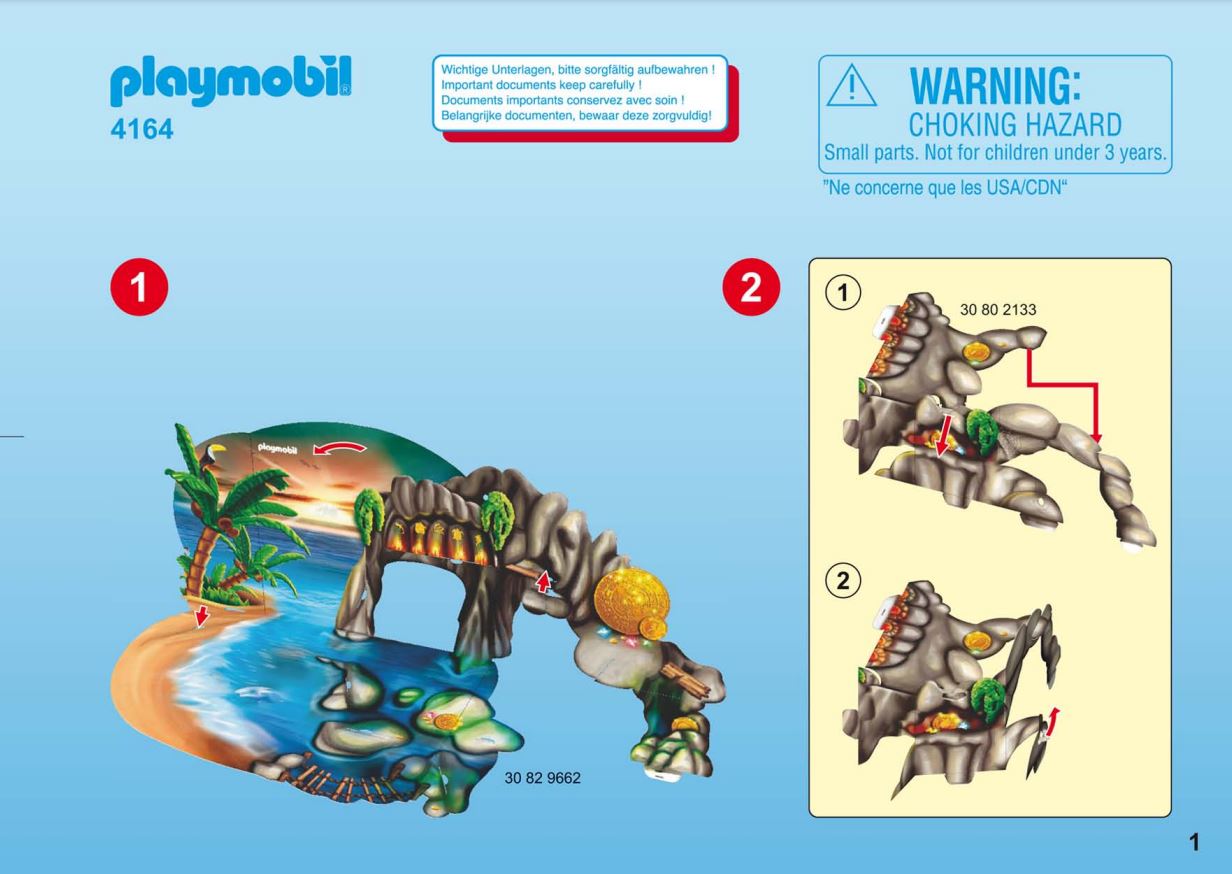 pièce détachée Playmobil 4164 Calendrier de l`avent trésor des pirates