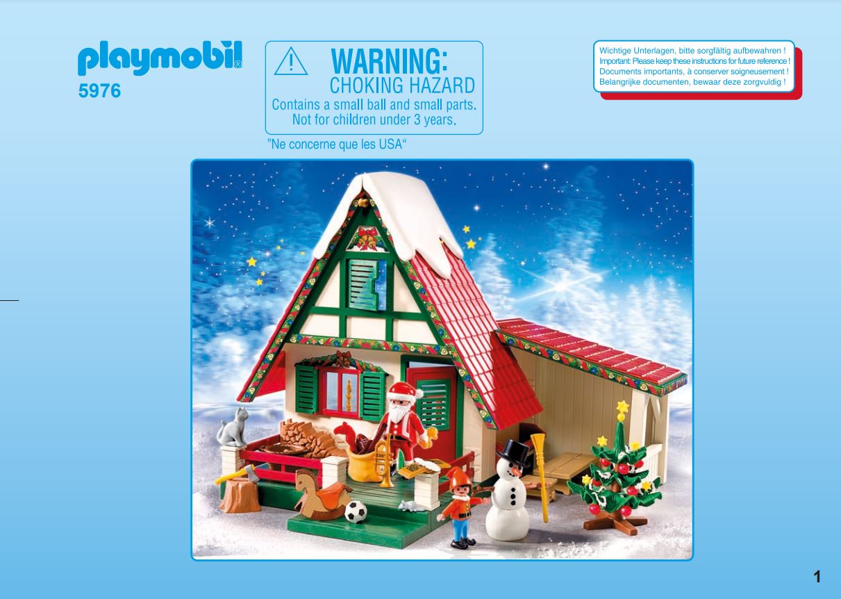 pièce détachée Playmobil 5976 Maisonnette du père noël