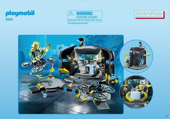 pièce détachée Playmobil 9250 Centre de commande du dr. drone