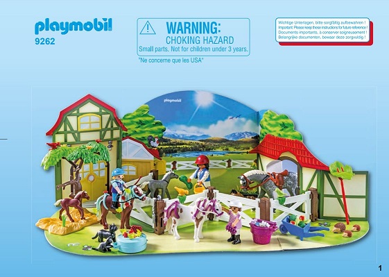 pièce détachée Playmobil 9262 Calendrier de l`avent centre équestre