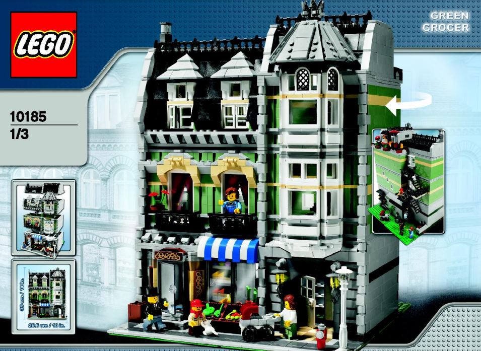 pièce détachée lego 10185 lego Creator expert modular building vert épicier green grocer