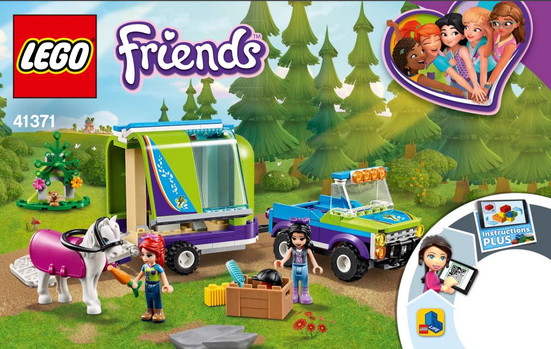 pièce détachée lego 41371 lego Friends la remorque de chevaux de Mira