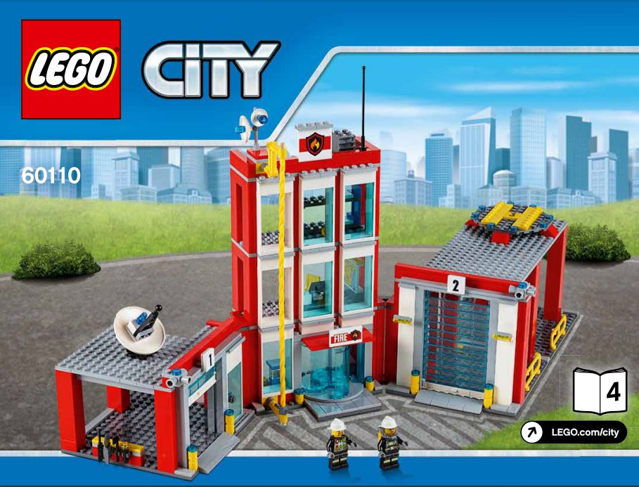 pièce détachée lego 60110 lego city la caserne des pompiers