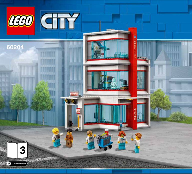 pièce détachée lego 60204 lego city l`hôpital de lego city