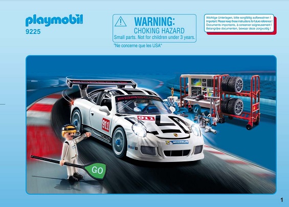 pièce détachée Playmobil 9225 Porsche 911 GT3 Cup