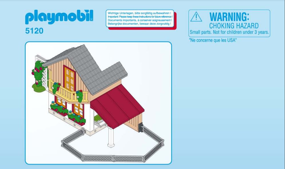 pièce détachée set playmobil 5120 Maison des fermiers et marché