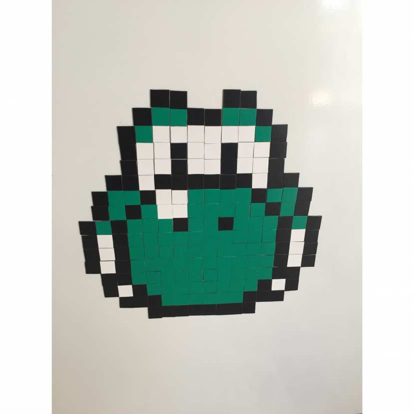 PIXEL ART AIMANT REFRIGERATEUR FRIGO TETE YOSHI VERTE SUPER MARIO NINTENDO