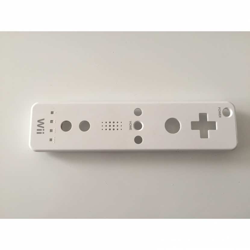 Plasturgie coque supérieur pièce détachée pour manette de console de jeu de marque Nintendo wii référence RVL-003 de couleur blanche