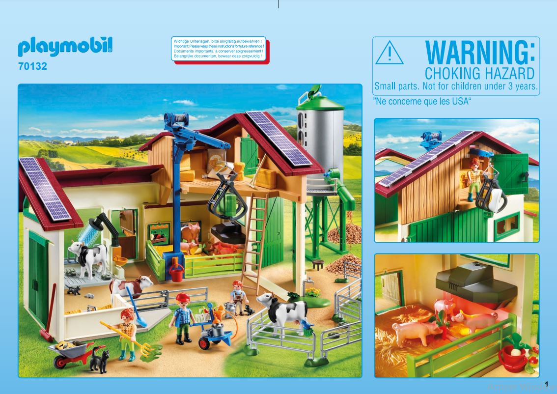 Set Playmobil 70132 Grande ferme avec silo et animaux