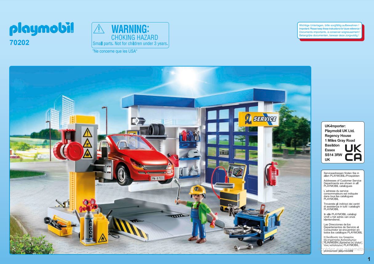 Set Playmobil 70202 Garage Automobile