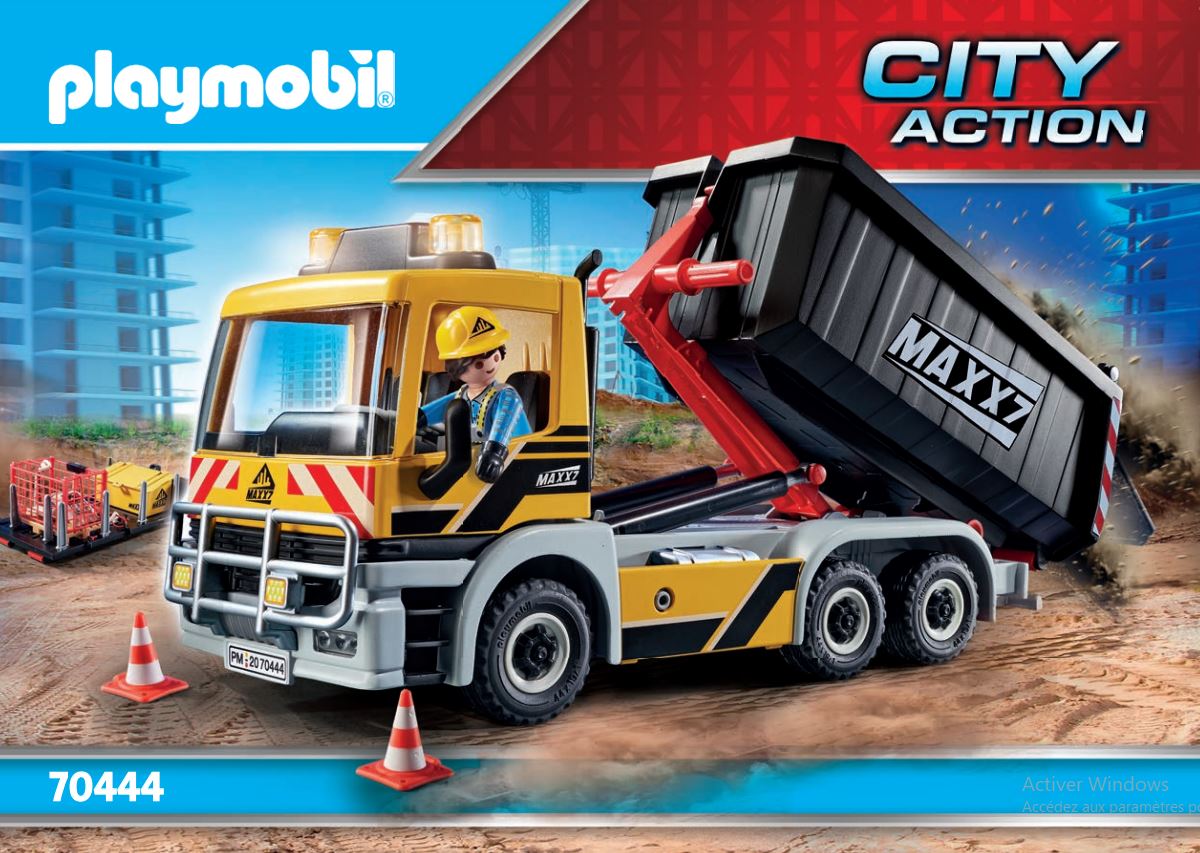 Set Playmobil 70444 Camion avec benne et plateforme interchangeables