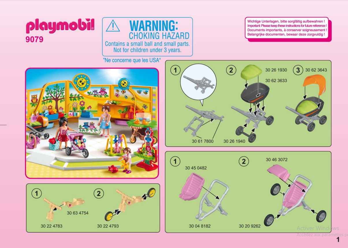 Retrouvez toutes les pièces détachées de votre set Playmobil numéro 9079 intitulé Magasin pour bébés